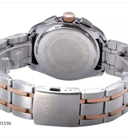 Attractive date function working metal belt watch for mens