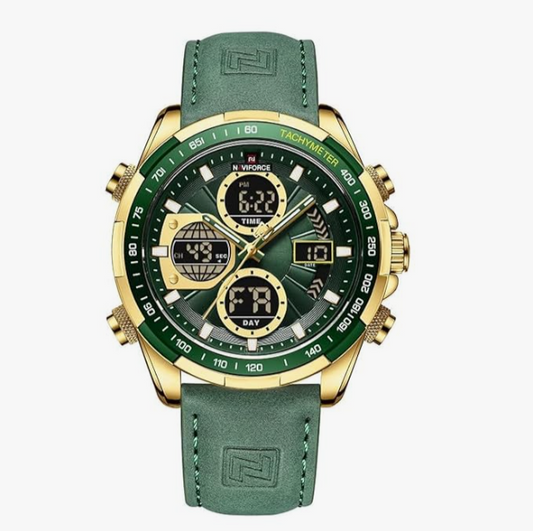 NAVIFORCE Analog Men's Watch (Green Dial Green Colored Strap)